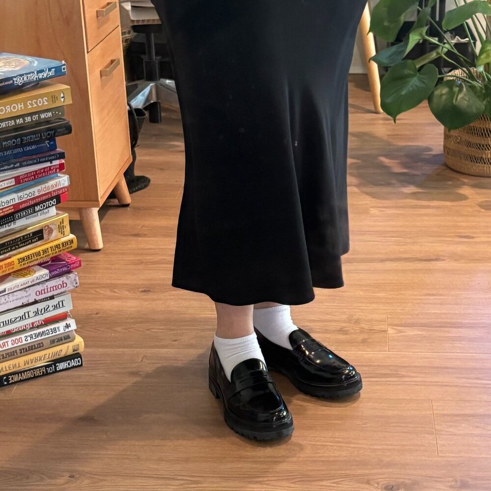 Reformation Agathea Chunky Loafer Black - Size 8